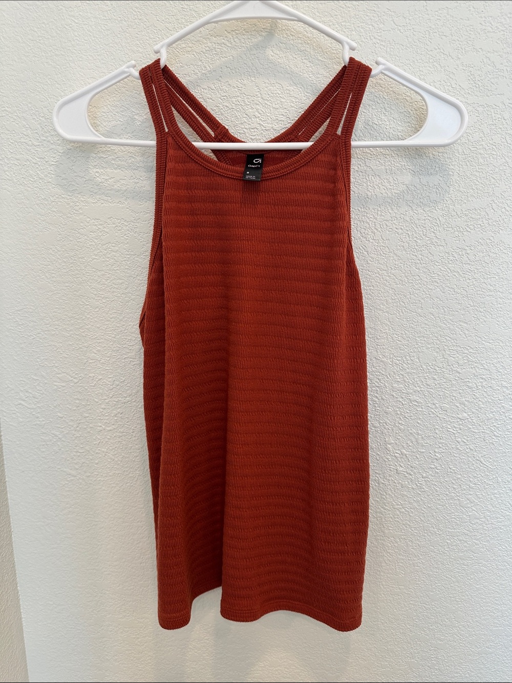 GAP Rust Ribbed Racerback Tank Top